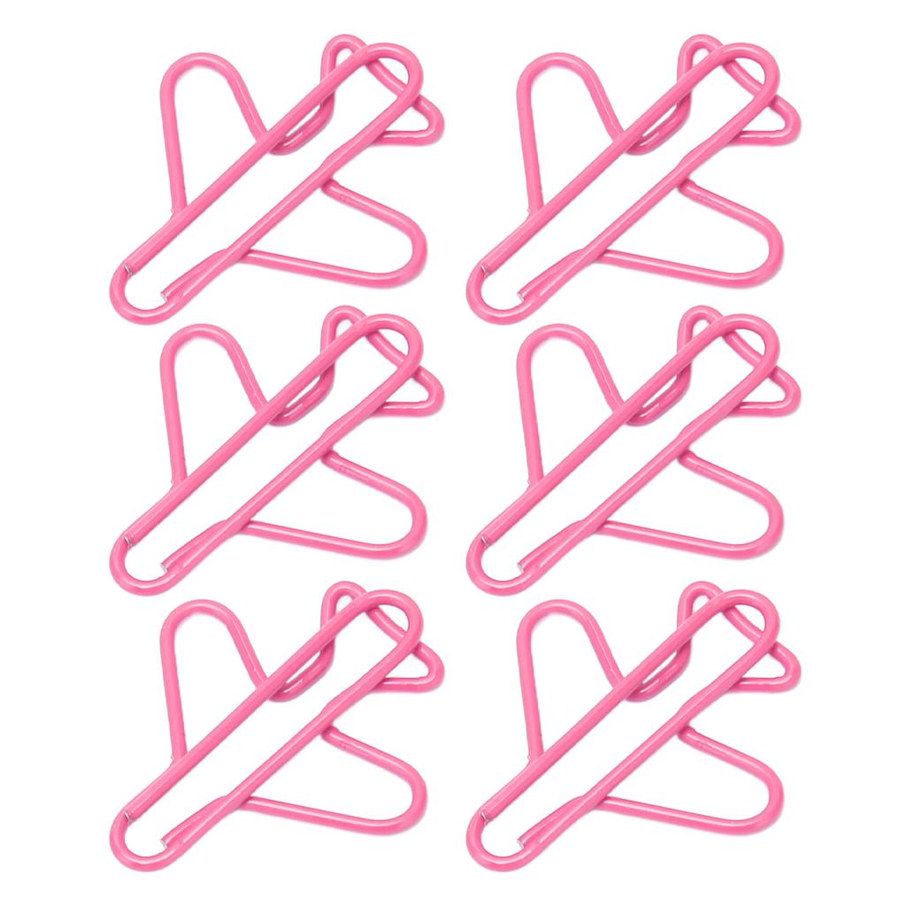 100pcs Airplane Shaped Paper Clips Rust Prevention Plating Process Cute Paper Clip for Scrapbooking Card Making