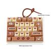 Kawaii Cat Pudding Decompression 26-Key Keyboard Cartoon Fidget Clicker Backpack Pendant for Girls Bag Accessories