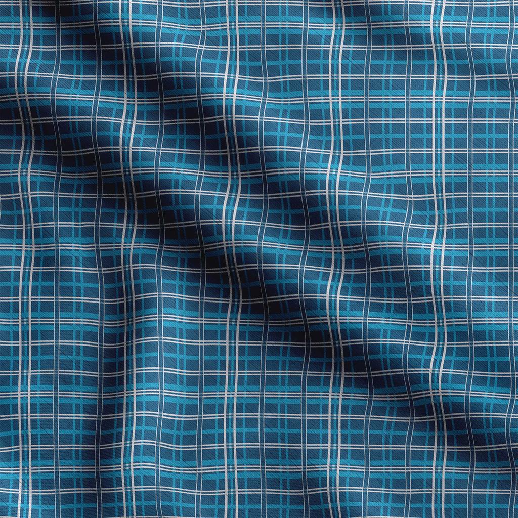 Soimoi Check Print,  Cotton Cambric, Quilting Fabric Sold by The Yard 42 Inch Wide, Medium Weight Cotton Fabric, Sewing  Supplies,Baby