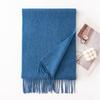Autumn and Winter New Solid Color Scarf for Women Versatile Neck Scarf Thickened Warm Shawl Simple Tassel