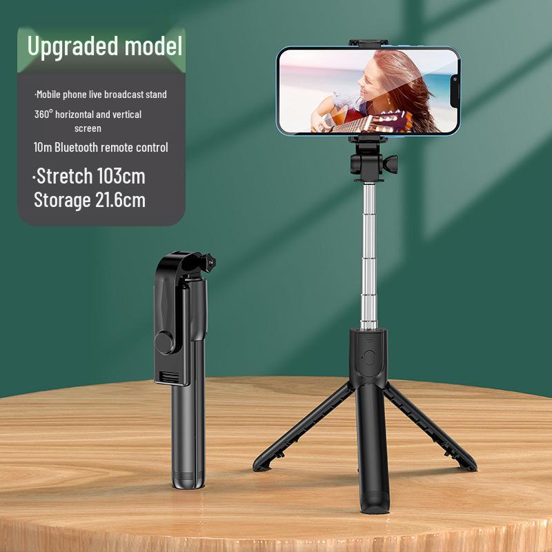 360° Rotating Bluetooth Selfie Stick & Tripod for Live Streaming & Photography
