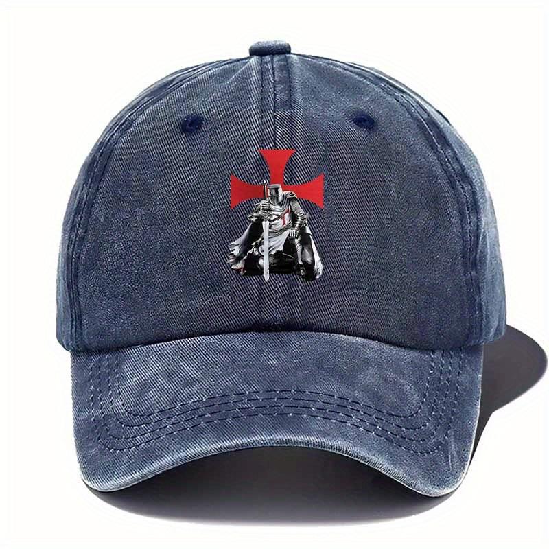 Templar Knight Crusader Baseball Cap Adjustable Cotton Casual Hat Medieval Themed Gift