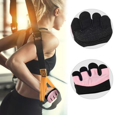 1 Paar Gym-Handschuhe, schweißabsorbierend, atmungsaktiv, rutschfest, für Männer und Frauen, Gewichtheben, Training, Fitness, Vier-Finger-Handschuhe, Handschutz