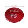 Carbon Fiber Engine Start Button Start Stop Button Cover Trim