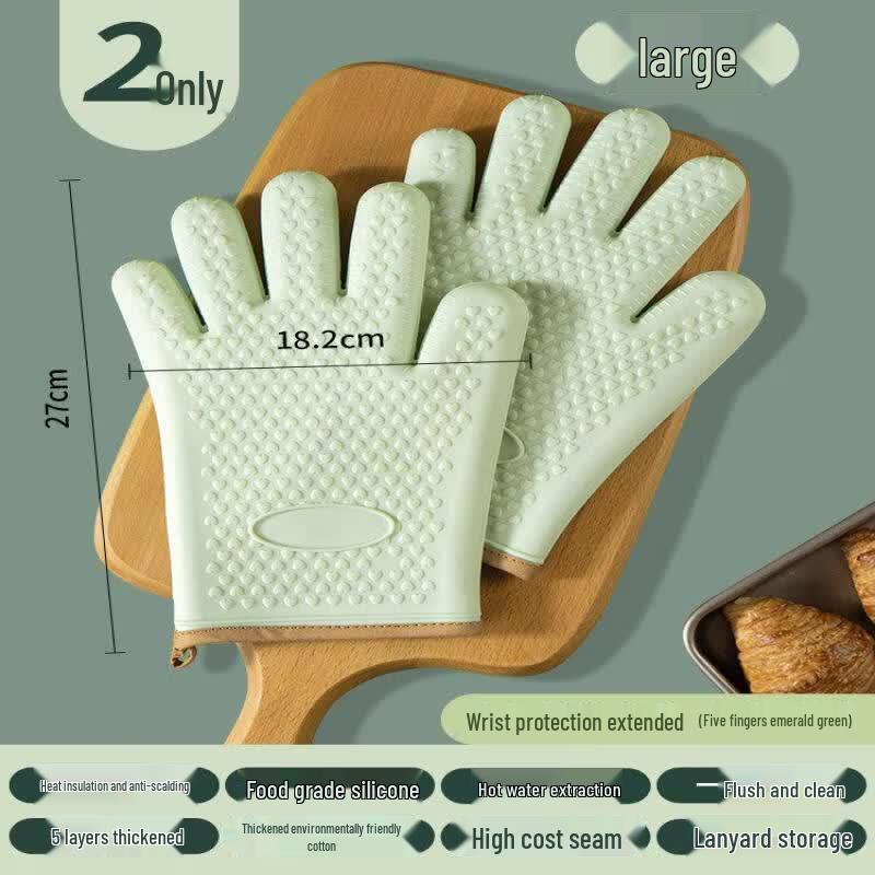 Qiwei Heat Resistant Silicone Kitchen Gloves