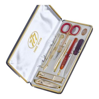 Set de manucure professionnel Three Seven 8 pièces plaqué or 14 carats