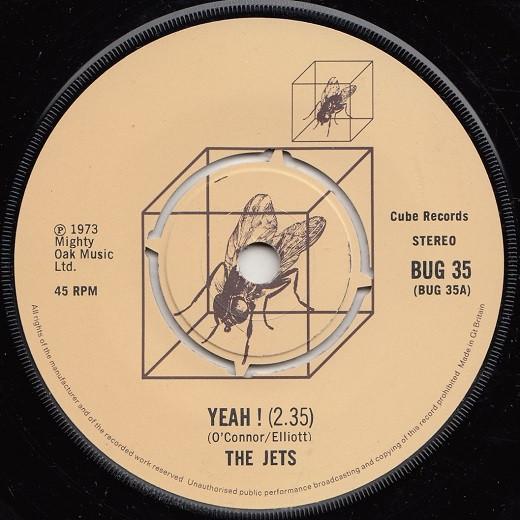 

7inch Record JETS Yeah BUG35 Cube Records 1973 UK Rock Used