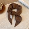 Maillard Retro Plaid Soft Waxy Scarf Women's Autumn and Winter Warm Decorative Triangle Scarf High-end Neck Scarf Accessories