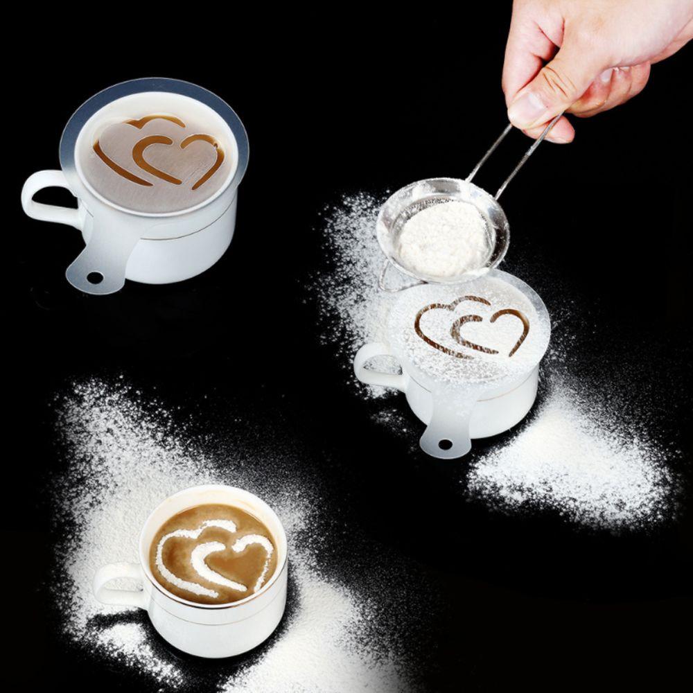 Baking Coffeeware Pastry Tools Coffee Stencil Biscuit Mold Fancy Drawing Mold Cookies Mould