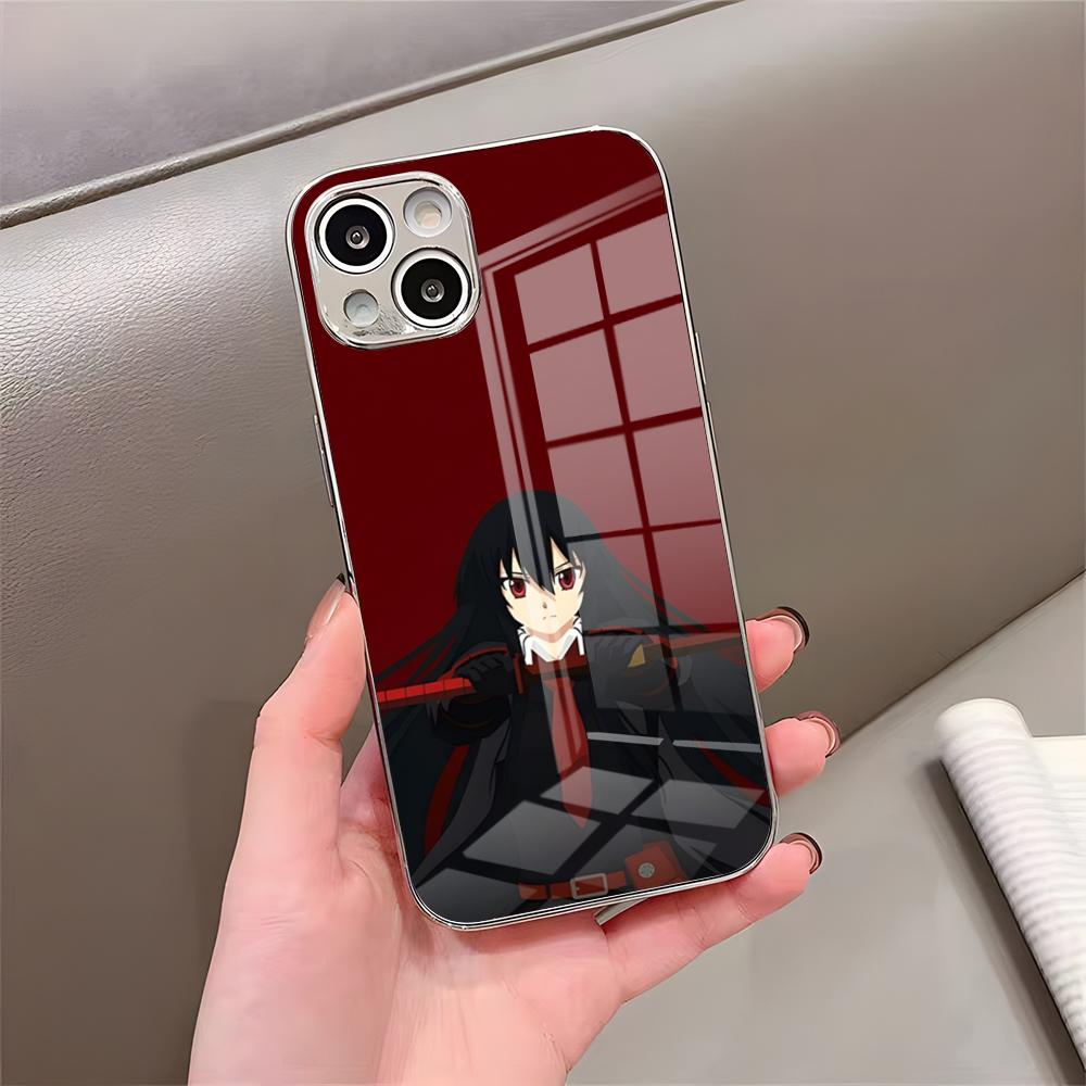 Akame Ga Kill Phone Case For IPhone 17 Pro Max 15 Pro 16 14 Plus 12 13 Mini 11 Pro Shockproof Electroplated Glass Cover