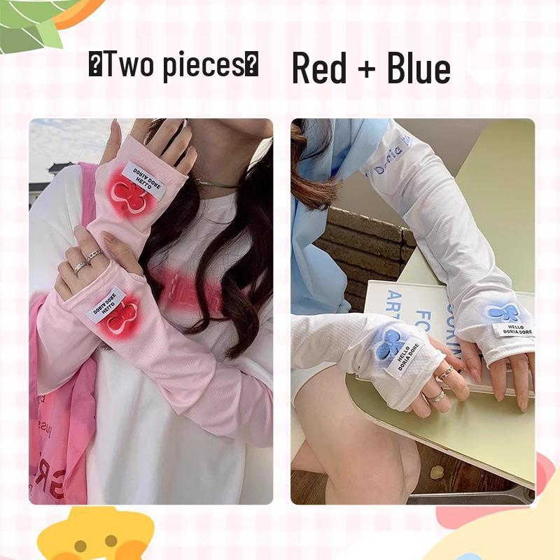 

Женские солнцезащитные рукава из ледяного шелка с бабочками для велоспорта и вождения - Новый стиль 2025