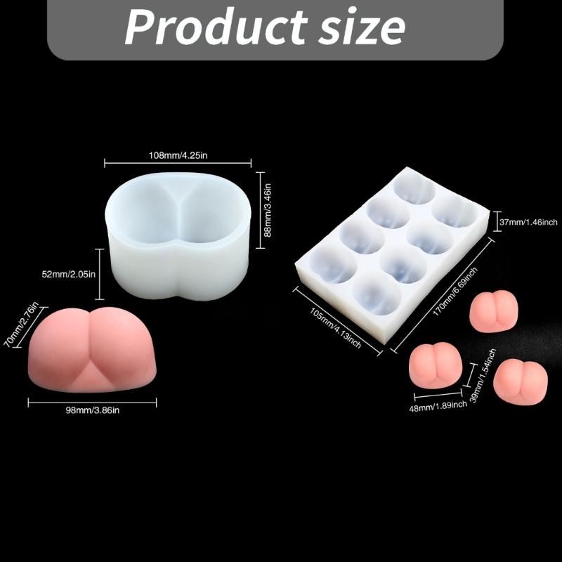 Silicone Butt Shaped Molds For Baking Chocolate Candy Easy Releases Nonstick Mousse Cake French Dessert Bakeware