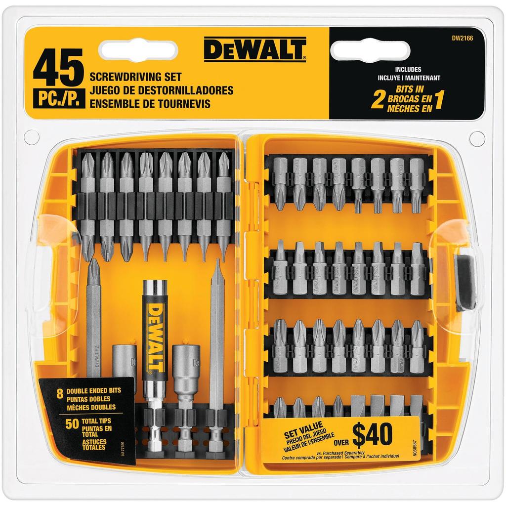 DEWALT DW2166 45-Piece Screwdriver Bit Set [Parallel Import]