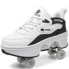Kids Wheels Sneakers with On Double Wheels Boy Girl Roller Sneakers Roller Shoes Deformation Shoes Roller Skate Shoes