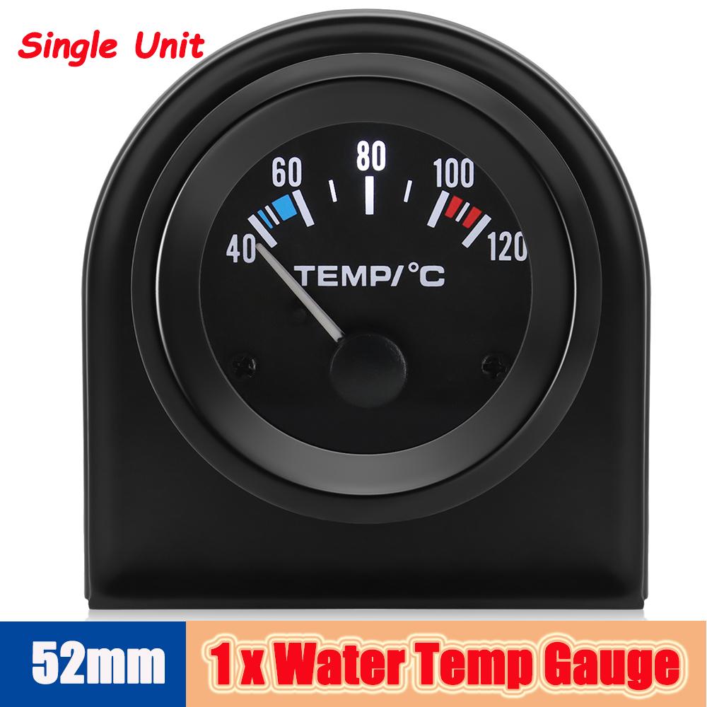 Medidor de Temperatura Automático com Sensor 1/8 NPT 52mm LED Digital Indicador de Temperatura do Óleo/Água Pressão do Óleo PSI Manômetro Preto para Carro a Gasolina