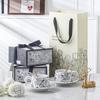Banxia Blume und Vogel High End Kaffeetasse und Untertasse Set Tassen Keramiktassen Exquisite Geburtstagsgeschenke für Frauen Souvenirtassen