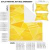 Housse de couette taie d'oreiller 3 pièces Literie Jaune Polygone Géométrique Abstrait Style Décoratif Motif,Lavable,Durable