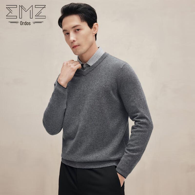 

Мужской пуловер с V-образным вырезом из шерсти и кашемира EMZ 2XL