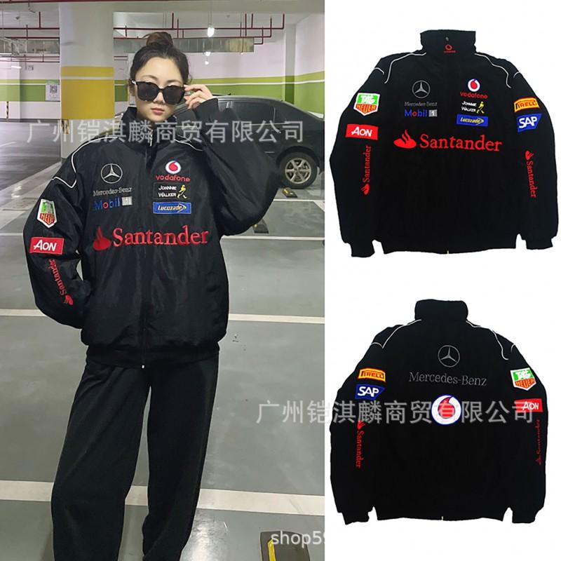 Gruba Bawełniana Haftowana Kurtka Motocyklowa Unisex Ciepła Odzież Wierzchnia Sporty Rowerowe