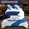 Preston North End Football 3 Piece Bedding Set Soft Duvet Cover Set with Pillowcases Printed Bedroom Decor Set for Home