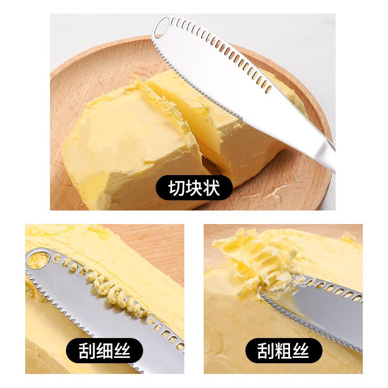 Stainless steel butter knife with hole 430 cheese spreader knife bread jam knife ins cheese scraper