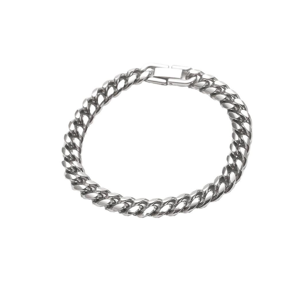 Cuban Light Luxury Titanium Steel Bracelet: Unisex, Niche Design, Trendy Couple and Student Style