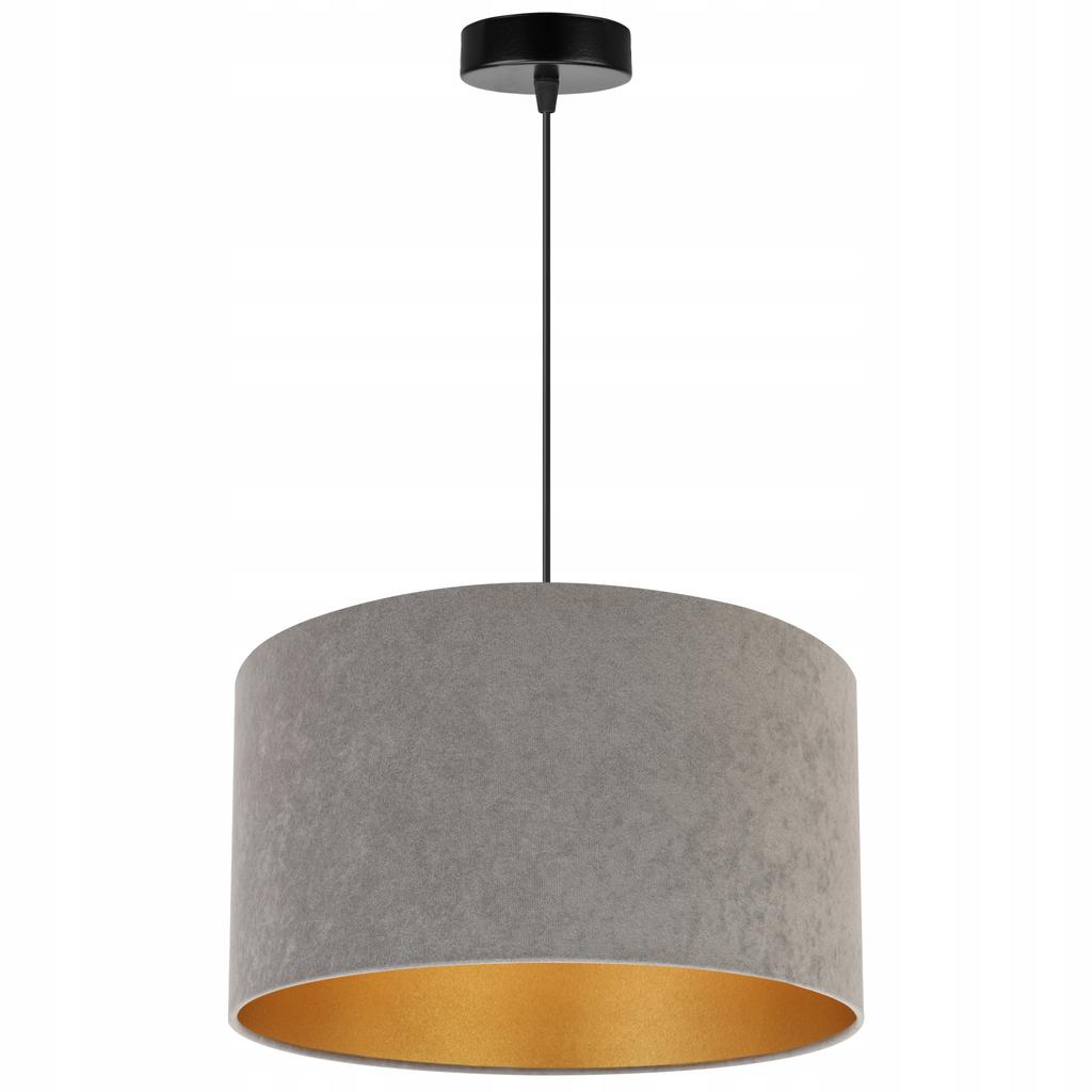 Hanging Lamp Ceiling Chandelier Golden Velvet Lampshade