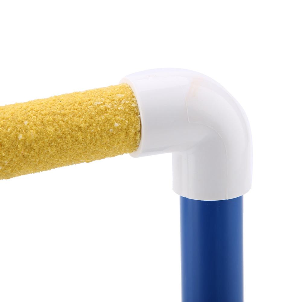 Parrot Stand Perch Rack Bird Play Center Toy Tray Training (Scrub)