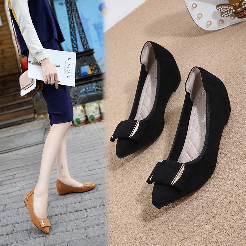 Women's Spring/Autumn Wedge Loafers: Comfortable Pointed Toe with Hidden Height and Soft Sole
