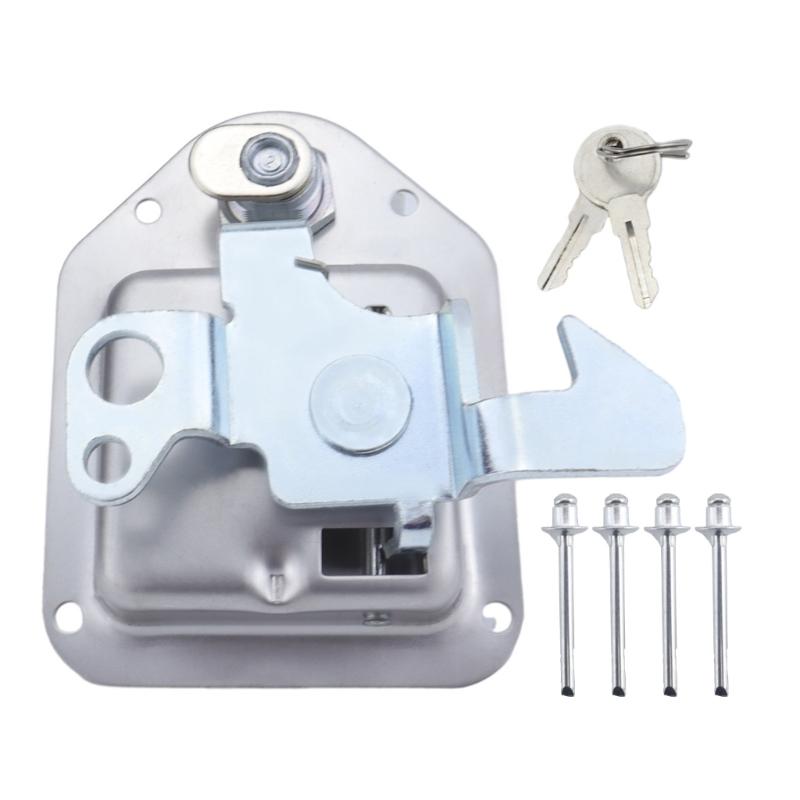 Truck Tool Box Latches Replacement Stainless Steel Toolbox Paddles Lock Handle with Key for Truck, Trailer