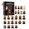 Halloween Advent Calendar Highland Cow Calendar 24 Days Countdown Box Cute 3D Dolls with 24Pcs Figurines Spooky Decorations Collectibles