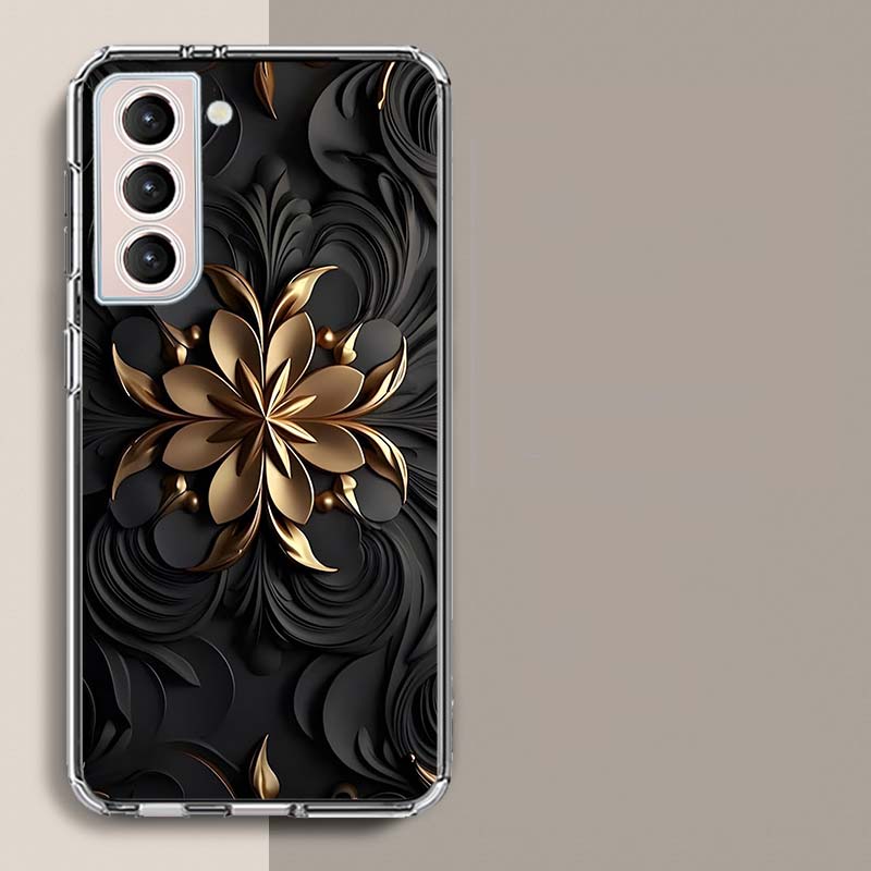 

Black Wood Ancient Mandala Phone Case For Samsung Galaxy S25 Edge S24 S23 FE S21 S20 S10 Plus S22 S26 Ultra Cover Clear Cases TP Samsung S26 5G
