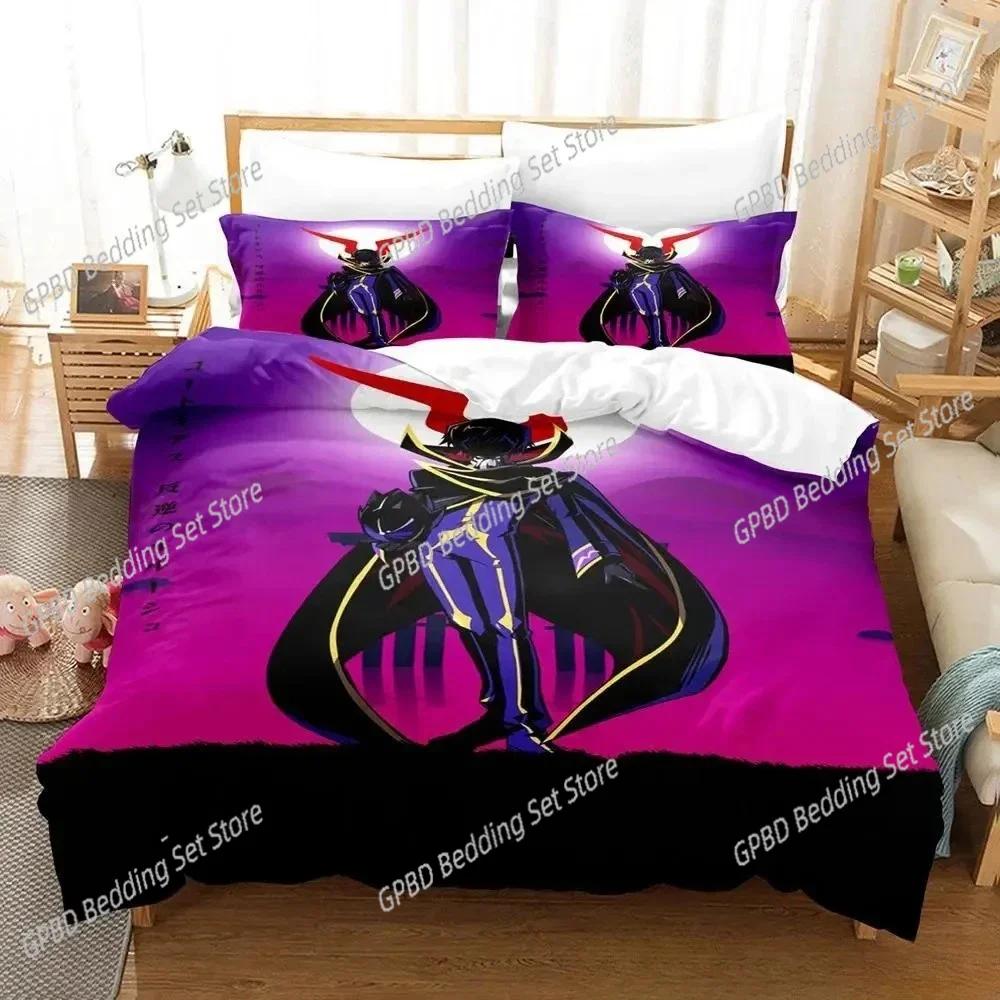 Anime CODE GEASS 3D NEW Duvet Cover Pillowcase Bedding Set Adult Boy Girl Bedroom Decoration Children Single Double Large