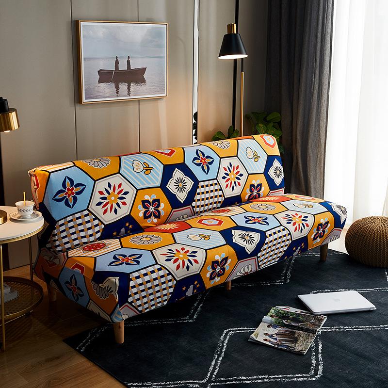 Elastic All-inclusive Sofa Bed Cover Folding Sofa Bed Milk Silk Sanding Elastic Sofa Cover