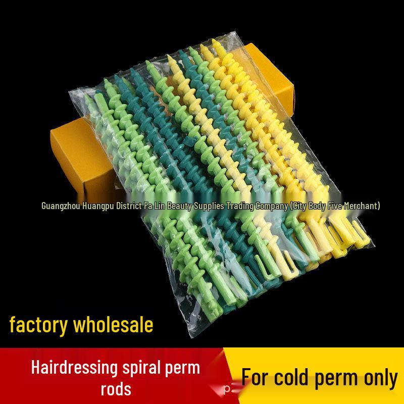 Spiral Curl Perm Rods with Hollow Core for Hot and Cold Waves - Hairdressing Supplies for Small and Large Curls