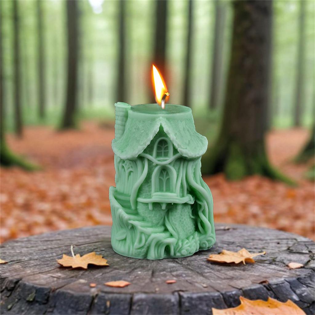 3D Castle Candle Mould Ornament Handmade Castings Molds Ancient Castle Silicone Molds Plasters Molds Craft Supplies