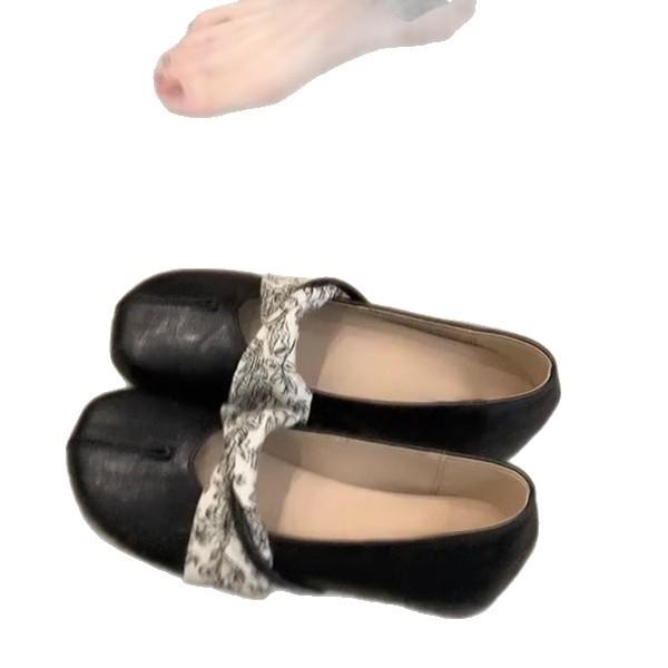 Soft Leather Version~ Genuine Leather French Flat Bottom Inner Height Increase Shallow Mouth Single Shoes Women's 2025 New Versatile Mary Jane Small L