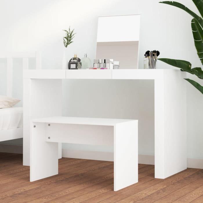 Toilet Stool - White - 70x35x45 Cm - Engineered Wood - Contemporary Design - 110 Kg Max