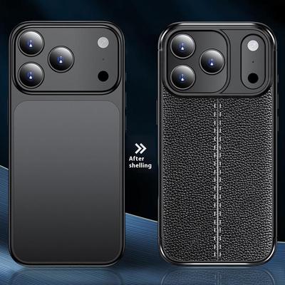 For iPhone 17 Pro Case Litchi Texture TPU Flexible Phone Cover
