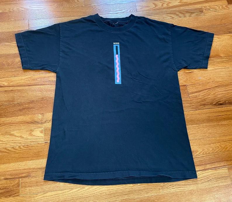 

Vintage 90s Wire Band T-Shirt - Pink Flag Black All Size S-5XL Tee Shirt SS21 Unisex T-Shirt S