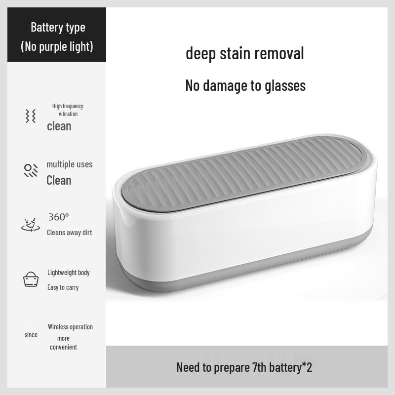 Tri-Color Ultrasonic Makeup Brush & Glasses Cleaner with Large Sink