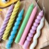 Long Spiral Silicone Candle Mold DIY Twisted Long Rod Wax Stick Craft Molds Home Decor Tool Geometry Candles Making Supplies