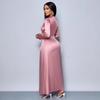 Nuovo Abito Elegante in Raso Monocolore alla Moda Leggero da Sera