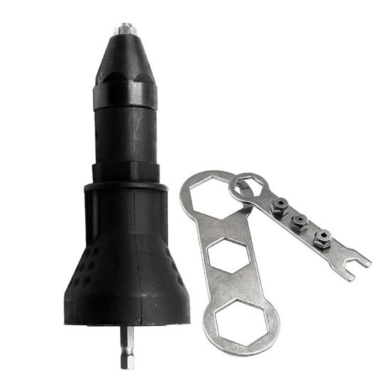 Electric Rivet Drill Adapter Cordless Drill Hand Tool Easy to Operate Compact Portable Cordless Riveting Tool Insert Nut Adapter