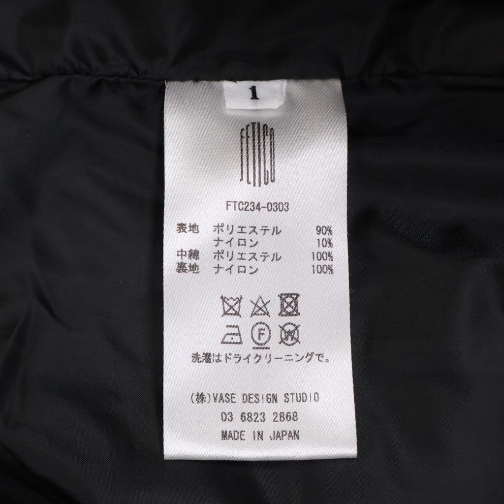 FETICO [Good Condition/23AW] FTC234-0303 NYLON PUFFER JACKET with Padding Jacket 1 blackUsed