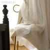 A Set of LOZUJOJU Versatile Curtains Gradient Color Sheer Curtain and Solid Color 80% Blackout  Curtain Set for Window Living Room Bedroom Home Decor
