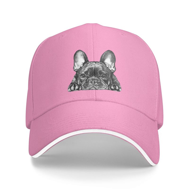 Frenchie Dog French Bulldog Punk Unisex Baseball Cap Adult Adjustable Dad Hat Women Unisex Sun Protection