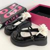 Women's Shoes 2025 Brand Mary Janes Women's High Heels Fashion Butterfly-knot Dress Pumps Women New Round Toe Platform Heels