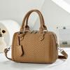Elegant Designer Boston Bag for Ladies Luxury Leather Tote Large Capacity Stylish Crossbody Messenger Bag