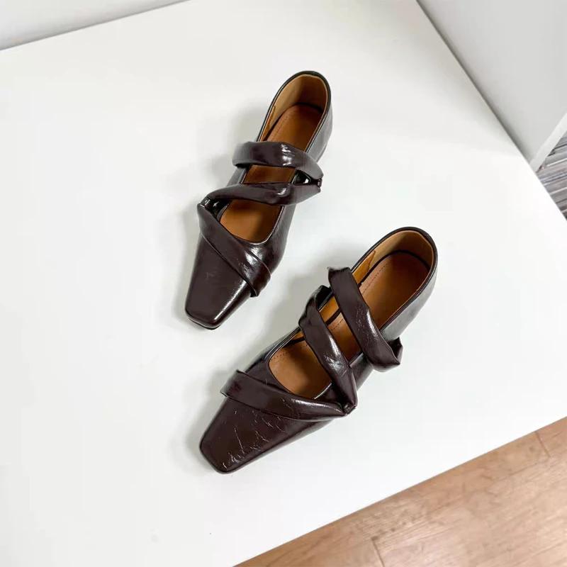 

Soft Leather Vintage Soft Leather Single Shoes Women s Flat Soft Sole Comfort Mary Jane Loafers 35